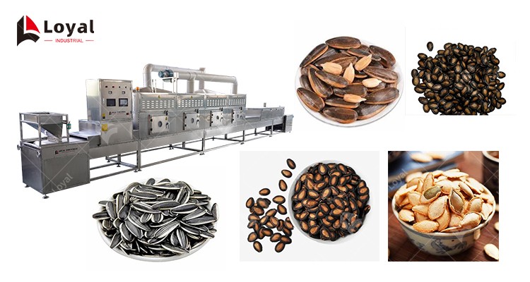 Melon Seeds Tunnel Microwave Drying Machine
