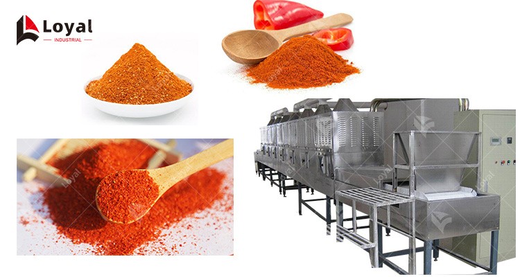 Microwave Paprika Merken Powder Sterilizer Spices Powder Sterilization Machine