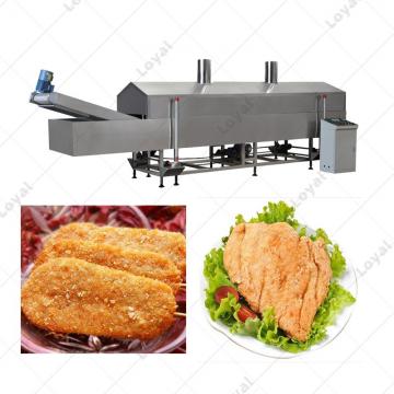 Commercial Conveyor Gas Fryer Machinery Continuous Chicken Fillet Frying Machine
