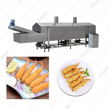 Conveyor Belt Electric Crispy Tempura Shrimp Frying Machine