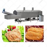 Commercial Conveyor Gas Fryer Machinery Continuous Chicken Fillet Frying Machine